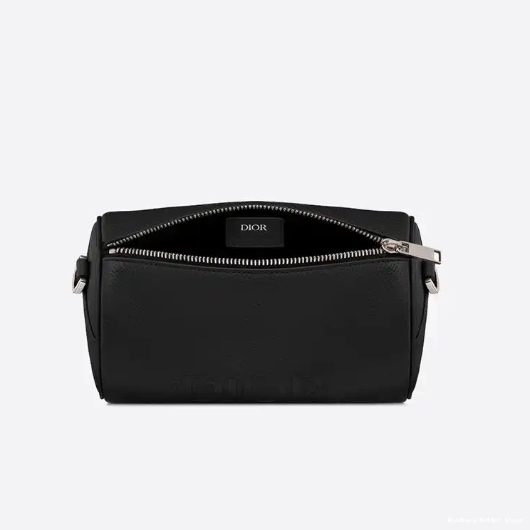 Cheap Calfskin Grained Dior Black Roller Messenger 0412 Hot Sale